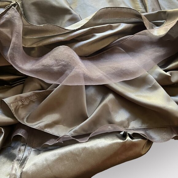 MoB Evening Gown Rickie Freeman Teri Jon Size 10 Lace & Organza Metallic Dress - Picture 11 of 12